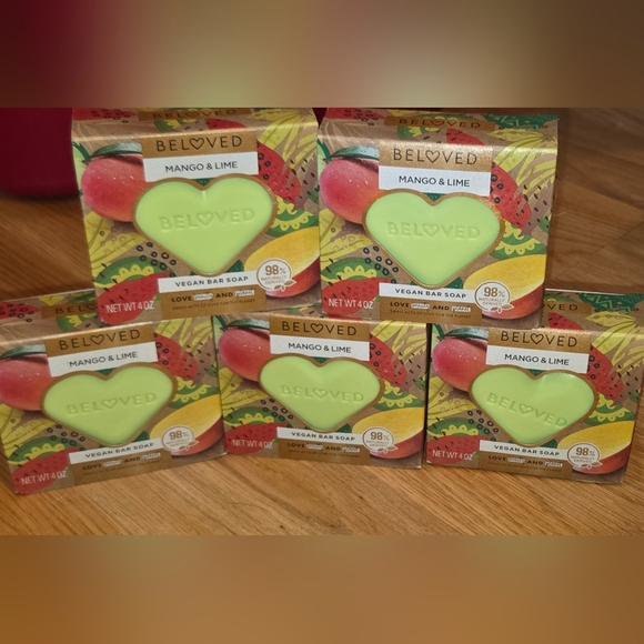 Beloved Love Beauty & Planet Mango & Lime Vegan Bar Soap X 5 - Picture 1 of 3